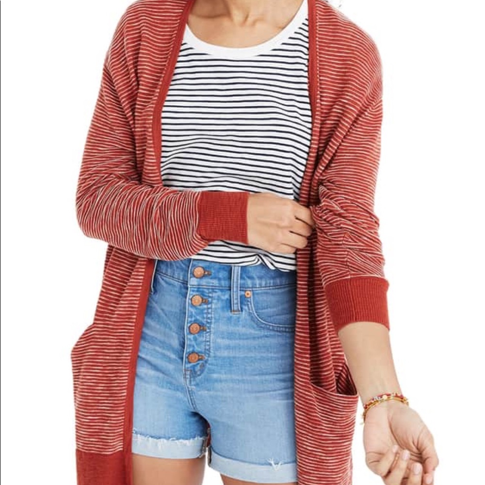 Madewell Summer Ryder Cardigan in Rusty Torch